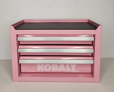Kobalt Mini-Base 3-Drawer Pink Steel Tool /Jewelry Box - Pink Base Only - Image 1 of 4