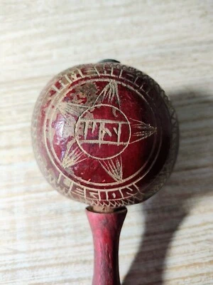 1941 American Legion Key West Maracas Madera Verdadera Vintage Caracola Tallada a Mano Única Foto 1 de 4
