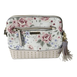 Madden Girl Womens Floral Round Zippered Tassel Weekender Crossbody Tote Purse - Picture 1 of 9