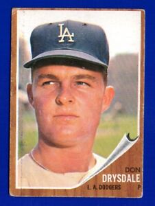 DON DRYSDALE dodgers 1962 TOPPS #340 GOOD/VERY GOOD 