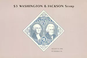 #2592 Programa FD $5 Sello Washington-Jackson - Imagen 1 de 1