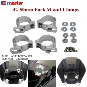 For 42-50mm Forks Headlight Fairing Mounting Fork Clamp Assembly For Harley Dyna - Picture 1 of 9