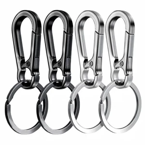 4 Piezas Mosquetón Clip Llavero Metal Mosquetón Forma Llavero Llavero Porta Llavero C - Imagen 1 de 12