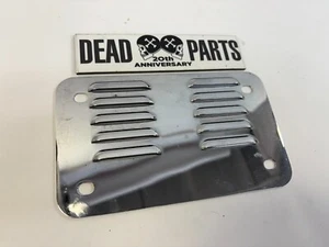 Harley cromo ventilado persiana motocicleta matrícula moldura respaldo montaje - Imagen 1 de 3