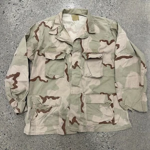 US Military Mens XL Long Desert Camo Combat Jacket Coat Ripstop - Picture 1 of 4