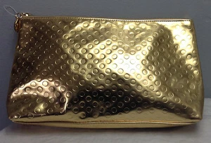 BBW TRUE BLUE SPA GOLD EMBOSSED MAKEUP/COSMETIC BAG  - Picture 1 of 5