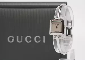 Vintage GUCCI 1900L Silver Dial 19mm Quartz Ladies Watch Checked in Japan - Picture 1 of 12