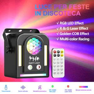 DJ Laser Disco Light Strobe RGB Beam LED Stage Effect Lighting Club W/Remote - Picture 1 of 7