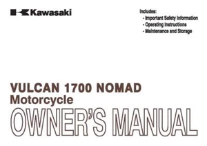 Kawasaki Owners Manual Book 2013 VULCAN 1700 NOMAD - Picture 1 of 12