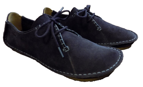 Scarpe Oxford Clarks Originals Wallabee blu pelle scamosciata cravatta stringata 9 5 MORBIDE!