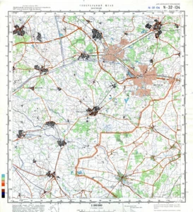 Russische sowjetische Militär topographische Karte - ENSCHEDE 1:100 000, Hrsg. 1987, NACHDRUCK - Bild 1 von 3