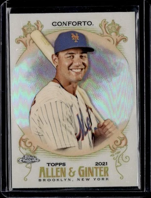 2021 Topps Allen and Ginter Chrome Refractors #175 Michael Conforto - Image 1 of 2