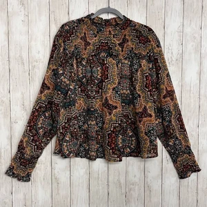Blusa Wrangler Retro Estampado Occidental Ligera Fluida XL - Imagen 1 de 12