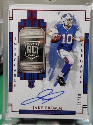 2020 Panini Impeccable: Impeccable Elegance Red - Jake Fromm /19 - Image 1 of 4
