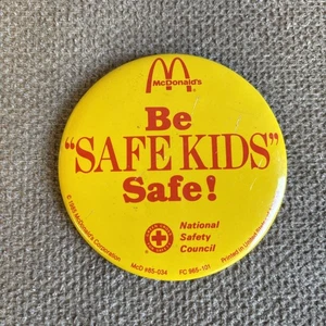 De colección 1985 McDonald's Be Safe Kids botón Consejo Nacional de Seguridad - Imagen 1 de 6