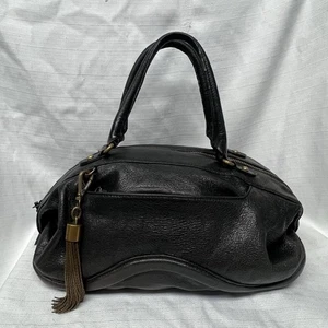 Bolso de hombro de cuero Botkier cartera doble correa negro - Imagen 1 de 15