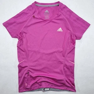 Adidas Women's Small Magenta Purple Supernova Active Short Sleeve Top T-Shirt - Picture 1 of 15