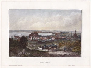 Schleswig Schleswig-Holstein Alemania Vista Grabado En Acero 184 277019 - Imagen 1 de 1