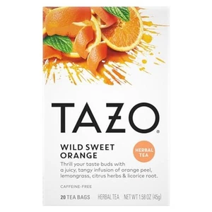 Wild Sweet Orange Tea Bags, Unsweetened Herbal Tea, Caffeine Free, 20 Total Bags - Picture 1 of 4