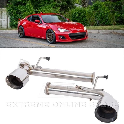 For 12-21 Scion FR-S Subaru BRZ Toyota 86 Muffler Delete Axle Back Dual Exhaust - Image 1 of 4