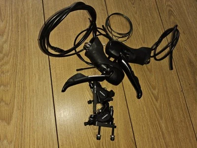 Shimano ST-RS505 Hydraulic Disc Brake STI Levers And Calipers 11 Speed Double  - Image 1 of 4