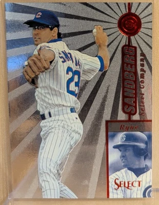 Select Red Company #33 Ryne Sandberg Cubs 1997 raro grabado lámina de plata paralelo Foto 1 de 2