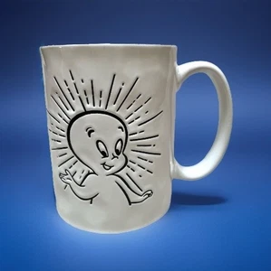 NEU Casper The Friendly Ghost 17 Unzen Schwarz & Weiß Keramik Kaffeebecher - Bild 1 von 16