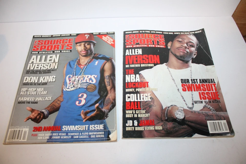 The Source Sports Magazine Lot 2 Allen Iverson April 1999 & April 2000 Issues - Image 1 of 4