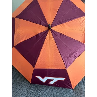 New Virginia Tech Hokies 62" Umbrella NCAA Logo Brands - Lifetime Guarantee NWT - Image 1 of 4
