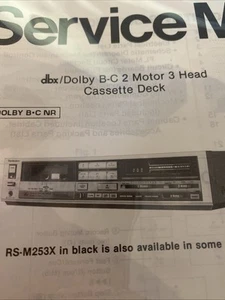 RS-M253x Cassette Tape  Deck Player - Service Manual - Technics - TECH 37 - Picture 1 of 2