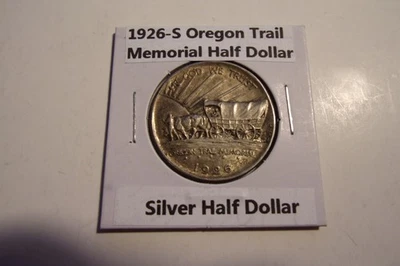1926-S Oregon Trail Silver Half Dollar Commemorative-Toned Uncirculated-Nice! - Image 1 of 4