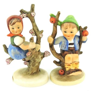 Vintage Goebel Hummel Apfelbaum Junge und Mädchen 742 3/0 747 3/0 TMK-3 3,5" groß - Bild 1 von 12