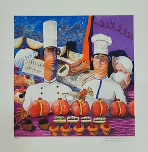 Pino Procopio  Serigrafia I pasticceri - Bild 1 von 1