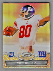 2010 VICTOR CRUZ RC BOWMAN STERLING #21 REFRACTOR GIANTS #/299 SB SALSA **MINT** - Picture 1 of 2