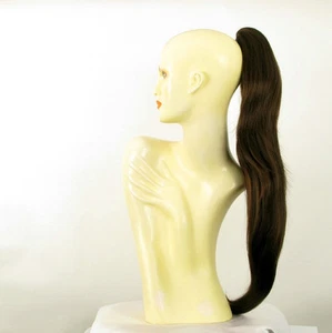 Hairpiece ponytail long 27.56 chocolate copper wick 5/l6h30 peruk - Picture 1 of 7