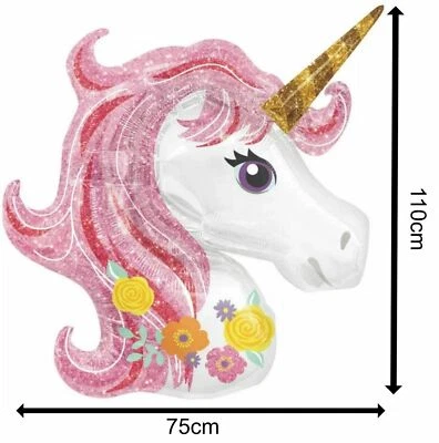 GIANT 1M+ Foil Unicorn Balloon Large Kids Birthday Party Helium Decoration UK EU