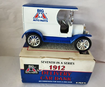 Banco de monedas Ertl 912 metal fundido a presión grandes piezas de automóviles 1993 3,5" de alto 6" de largo # 7 Foto 1 de 4