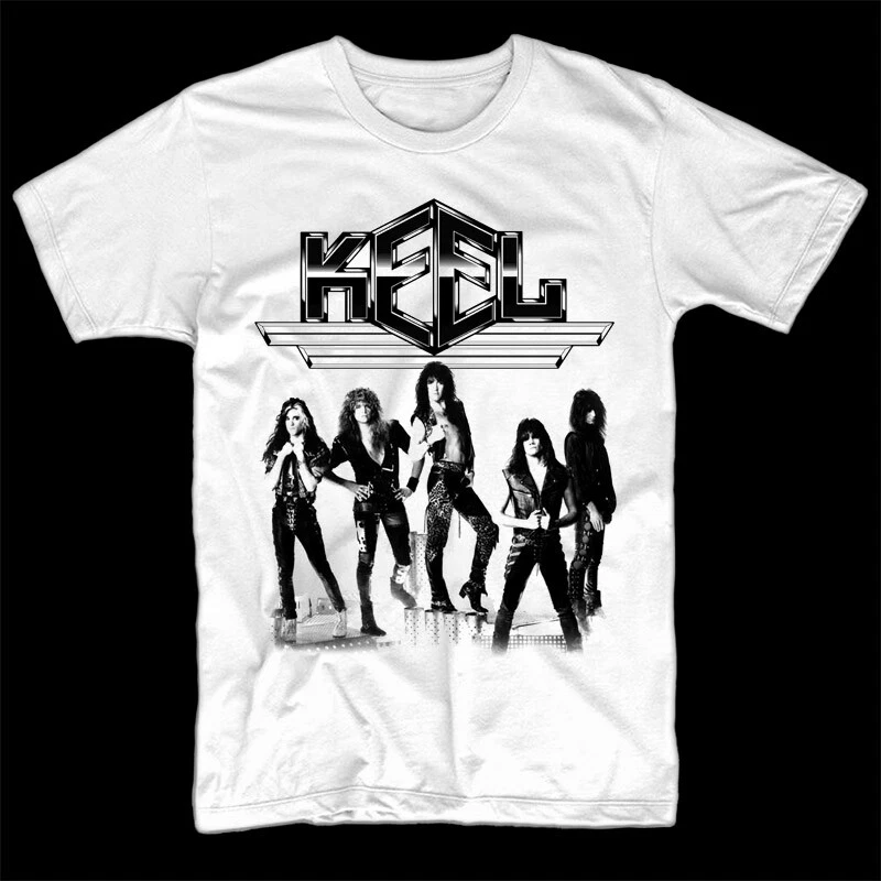 Keel Band T shirt WHITE all sizes S-5XL all heavy metal Foto 1 de 1