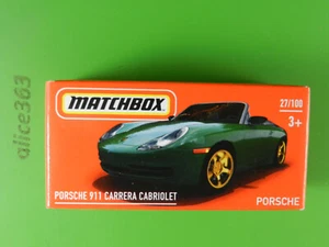 Power Grabs - Matchbox 2023  - Porsche 911 Carrera Cabriolet - 27 -  neu in OVP - Picture 1 of 1