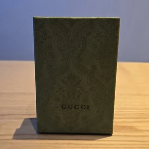 NEW GUCCI GG MARMONT BLACK LEATHER DOUBLE G FOLDING CARD CASE WALLET W/BOX - Picture 1 of 7