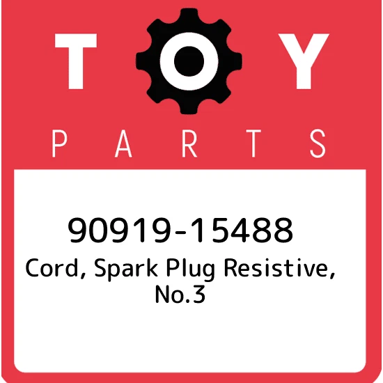 90919-15488 Toyota Cord, spark plug resistive, no.3 9091915488, New Genuine OEM  - Image 1 of 1