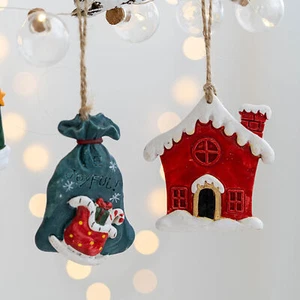 Christmas Decor Durable Decorative Creative House Shape Hanging Decor Portable - Picture 1 of 15