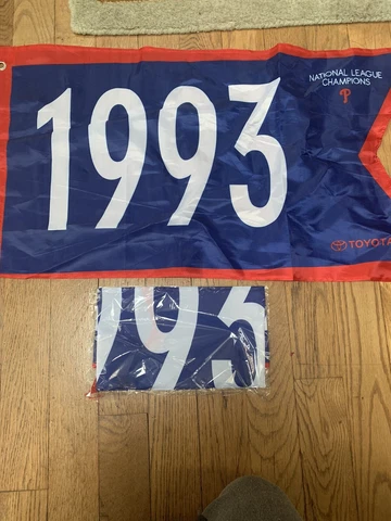 PHILADELPHIA PHILLIES 1993 NATIONAL LEAGUE CHAMPIONS SGA FLAG BANNER PENNANT SGA Cover