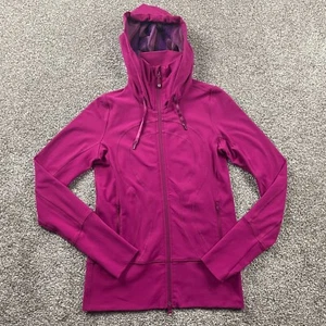Lululemon Jacket Women 6 Pink Stride Full Zip Hooded Thumb Holes Run Gym Yoga - Picture 1 of 15