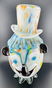 RARE Murano Glass Clown Decanter With Removable Hat 12" Tall Beautiful Vibrant - Picture 1 of 11