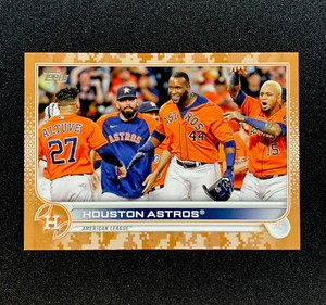 2022 Topps Series 1 Houston Astros Memorial Day Camo /25 SSP #136 Champions 🔥📈