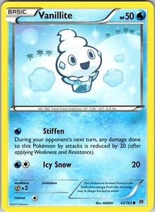 Pokemon TCG Vanillite XY BREAKthrough 43/162 Regular Common Card NM - Picture 1 of 2