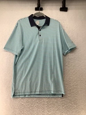 Camisa Polo Callaway Para Hombre Azul Rayas Golf Deportes Opti-Dri Grande Foto 1 de 4