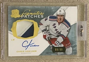 Parches de firma Chris Kreider/99 parche automático 2014-15 UD The Cup - #SP-ZP - Imagen 1 de 2