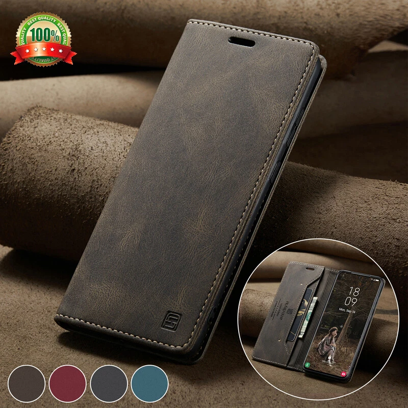 Slim Leather Case for Samsung S22+/S21/S20+ FE Ultra Magnetic Flip Wallet Cover - Image 1 of 4